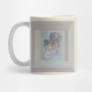 Ireland, antique map colorized and matted Mug